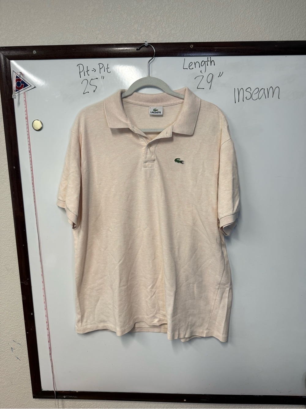 Lacoste Men's Light beige with Green Crocodile Logo